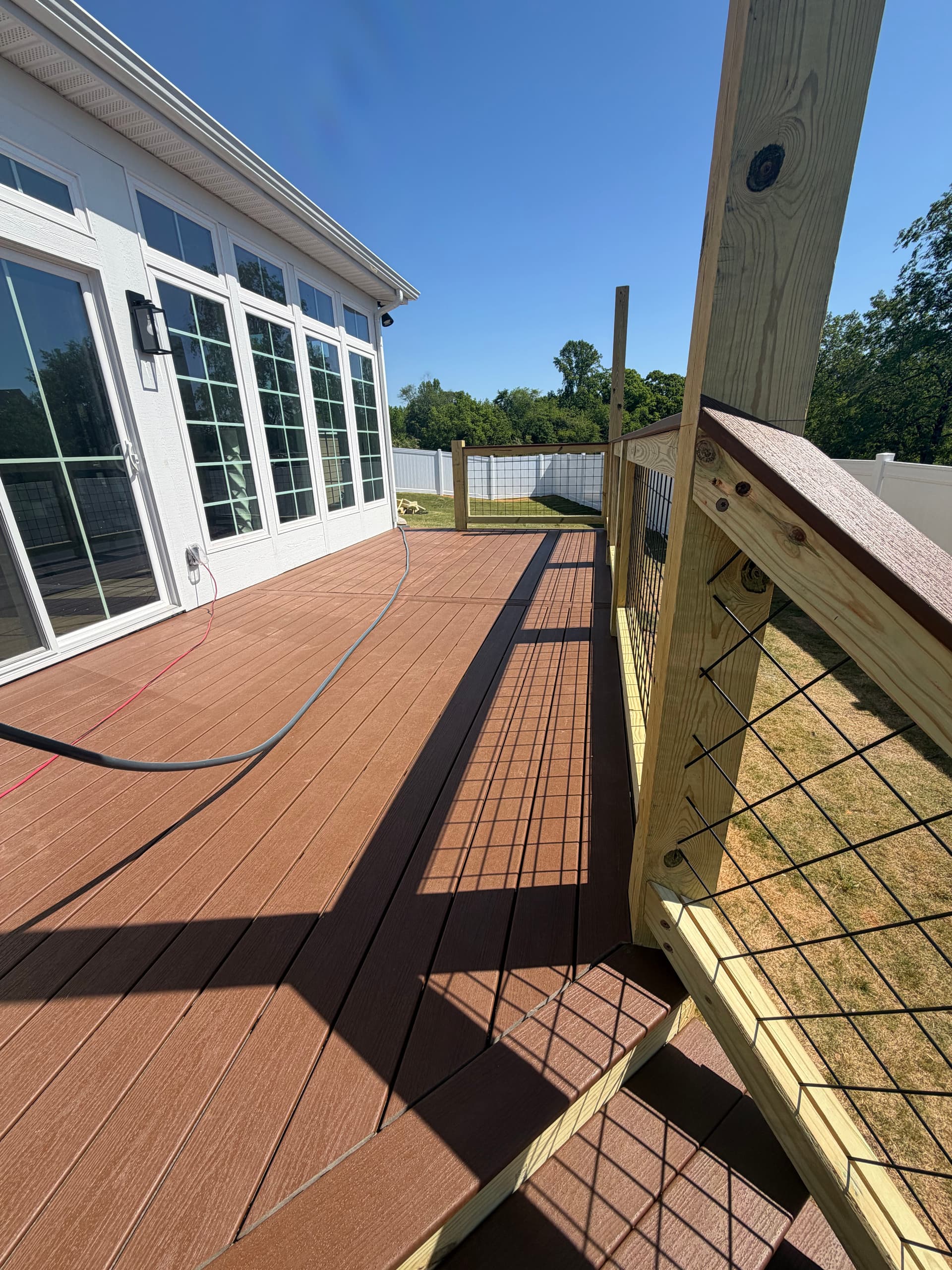 Gallery photos for Multi-Level Deck Build Turns Steep Easley SC Backyard Into Two Hangout Zones: Image #5