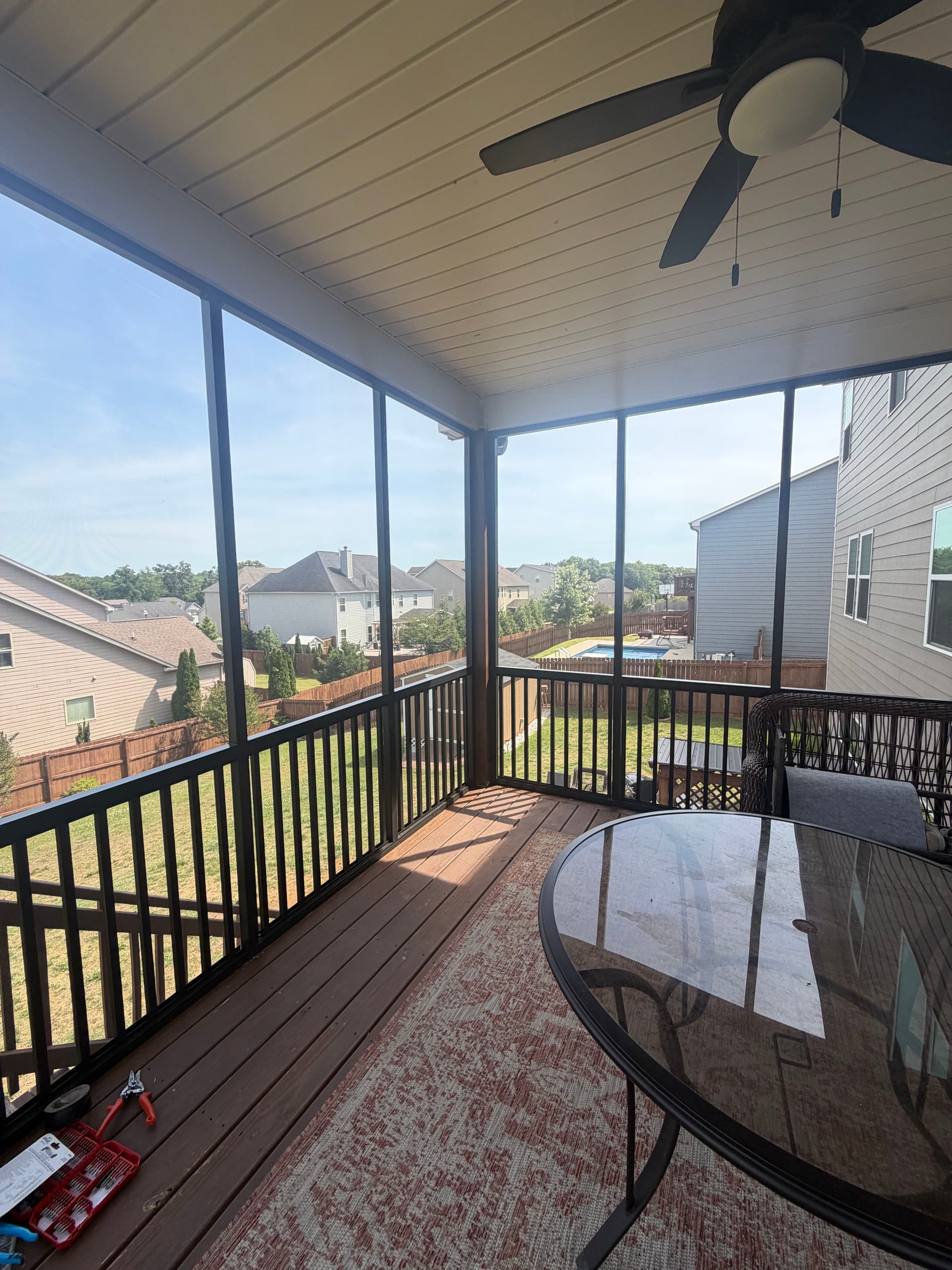 Gallery photos for Open Deck Gets a Full Screened-In Aluminum Porch Upgrade: Image #1