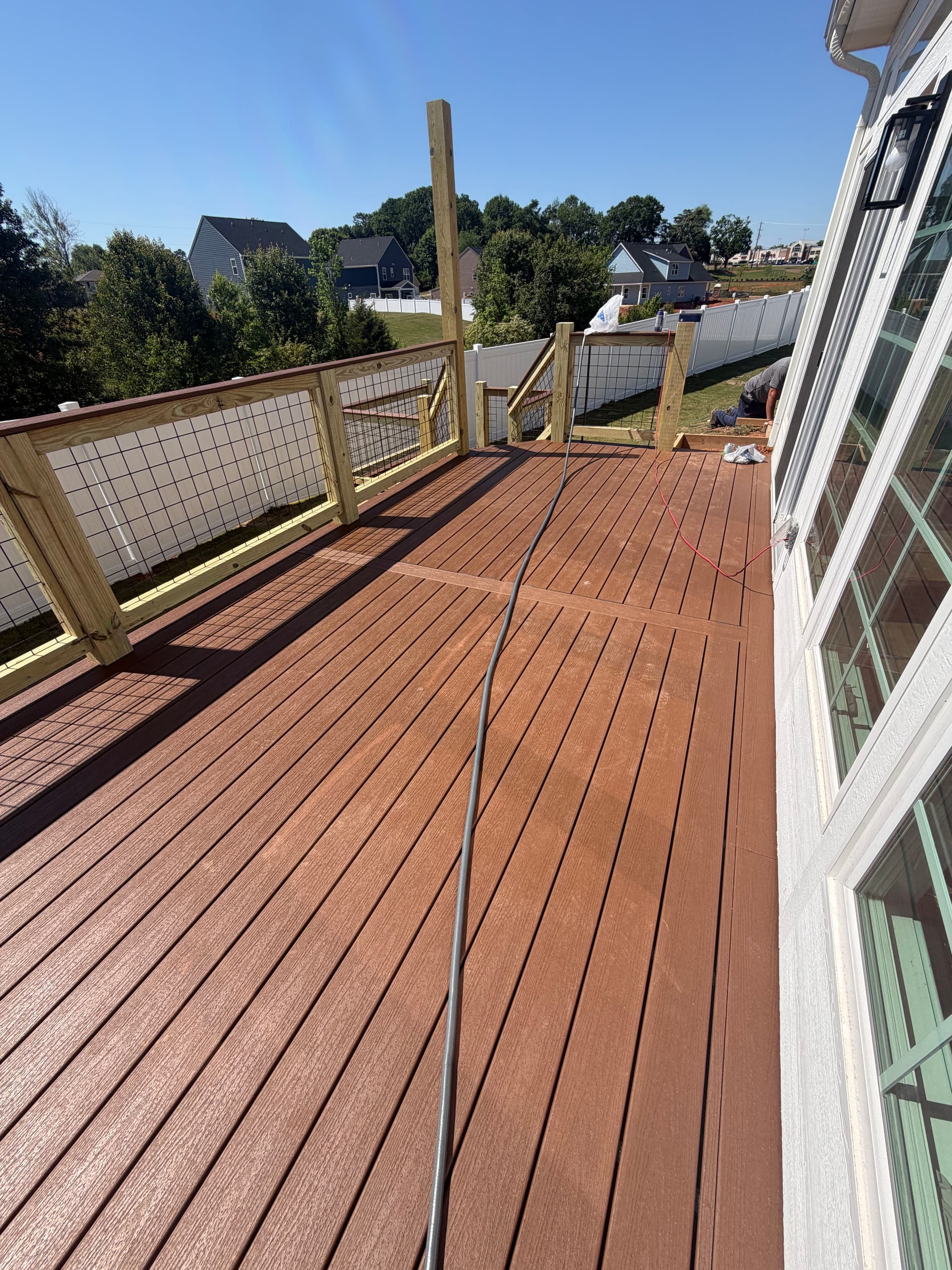 Gallery photos for Multi-Level Deck Build Turns Steep Easley SC Backyard Into Two Hangout Zones: Image #7