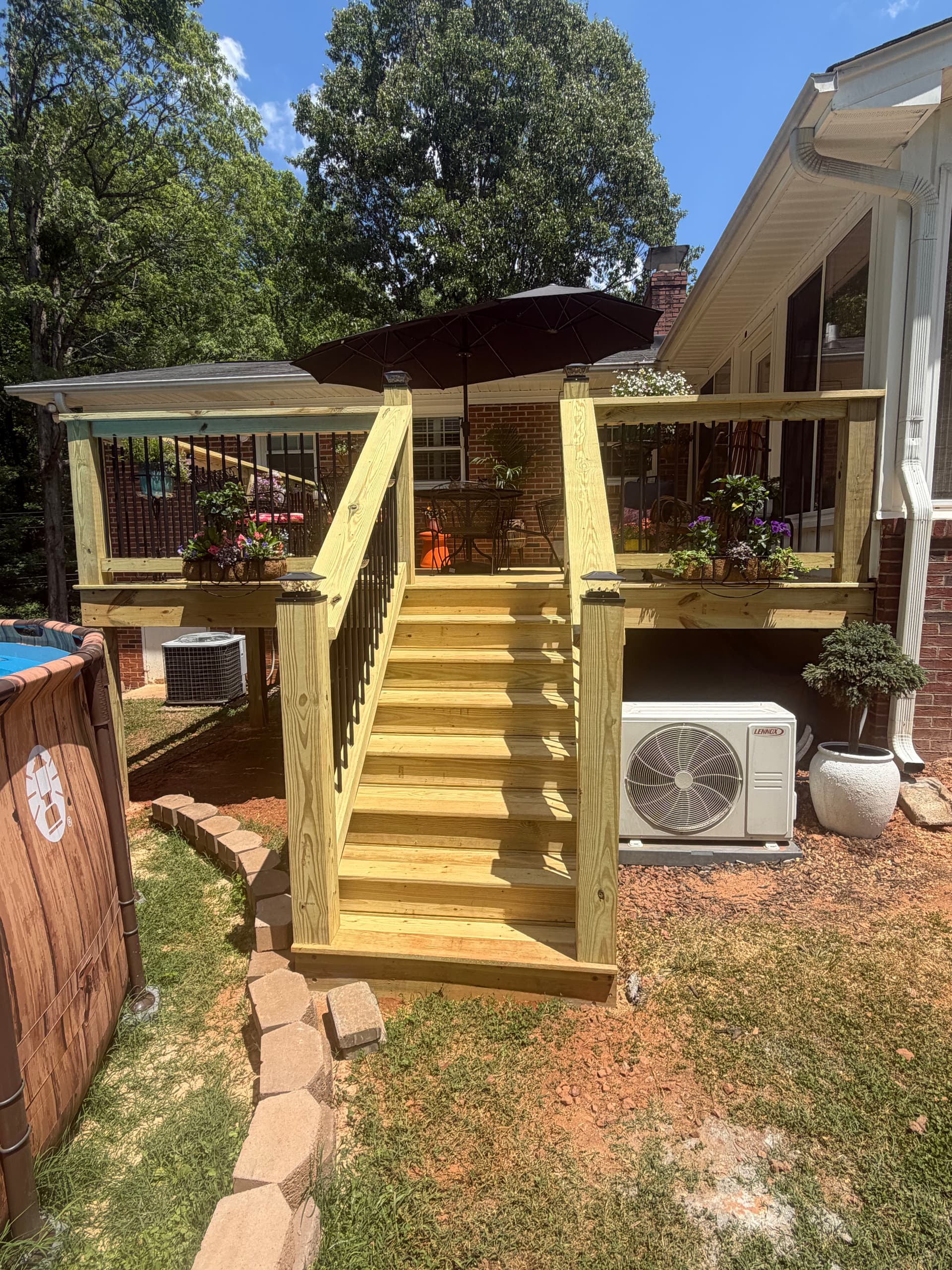 Gallery photos for 16x16 Custom Wood Deck Build in Greenville SC: Image #2