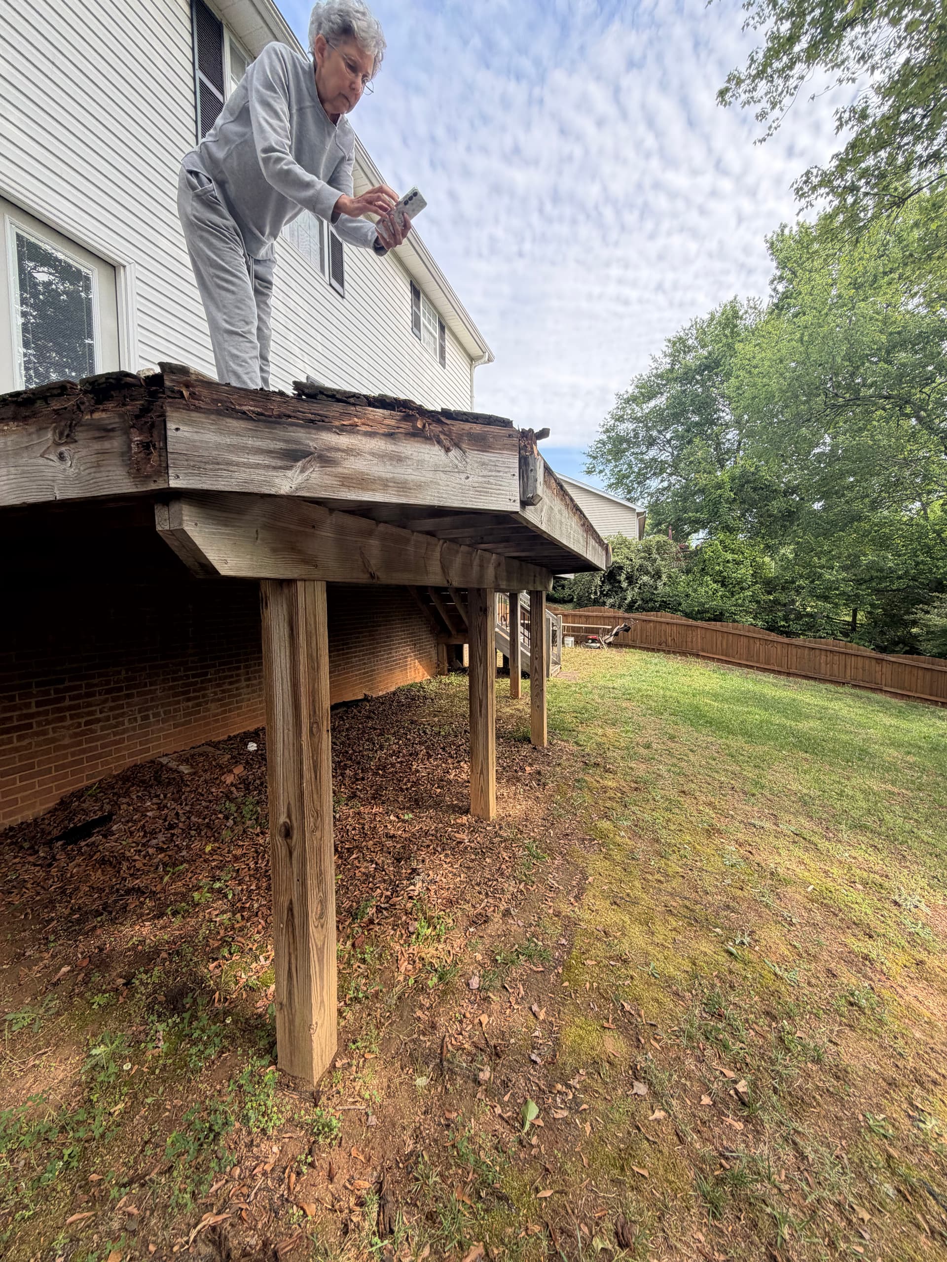 Gallery photos for Rotted Deck Replaced with Custom Cedar Build in Greer SC: Image #2