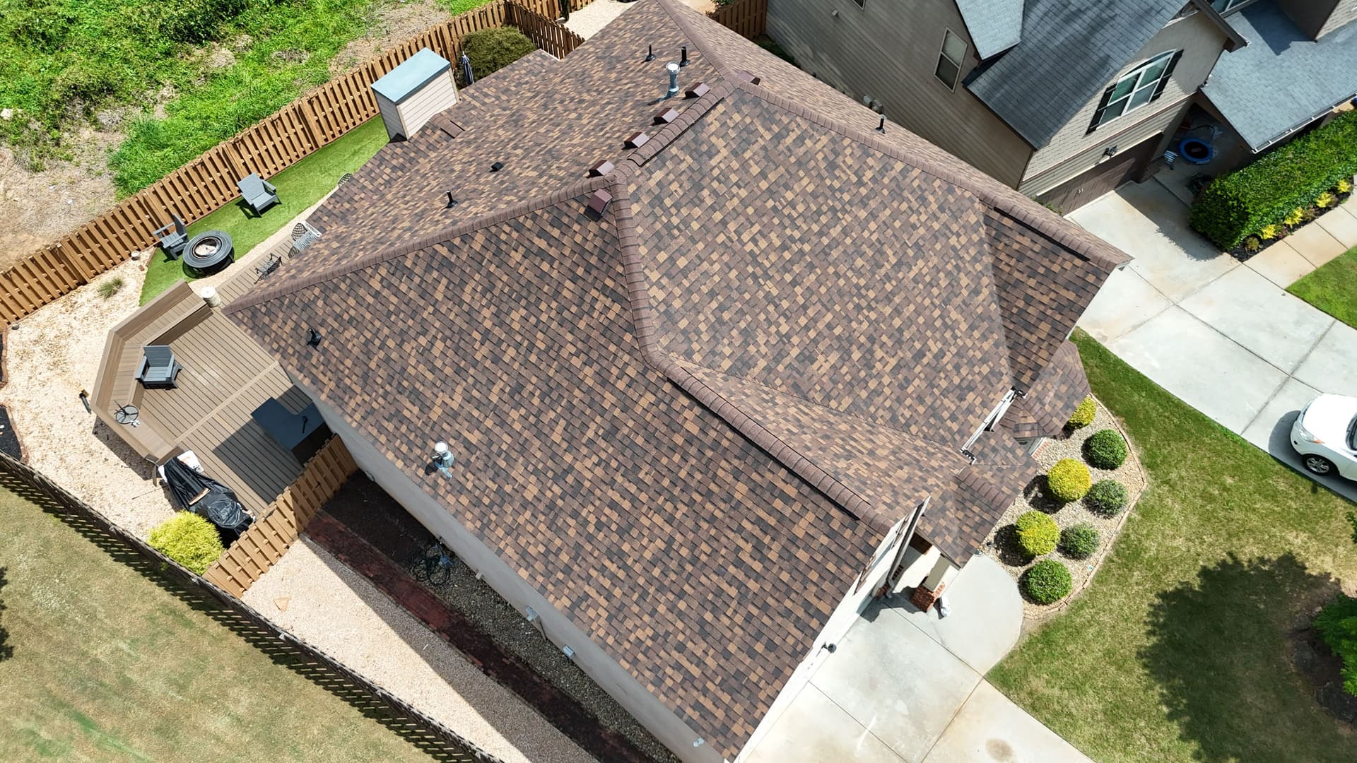 Owens Corning Duration Brownwood Roof Installation in Greenville SC image