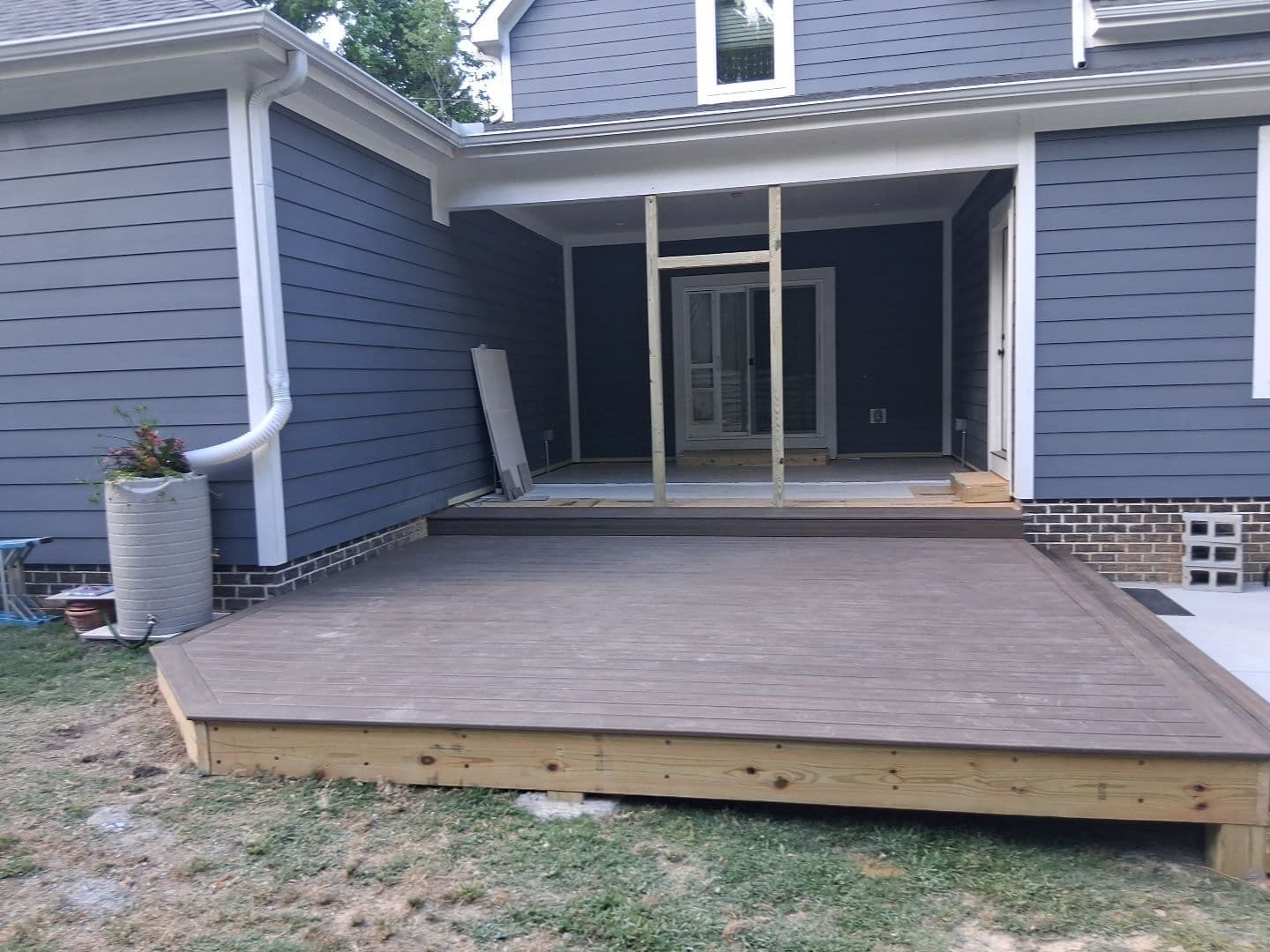 Gallery photos for 16x16 Trex Deck Build With Concrete Patio in Simpsonville: Image #3